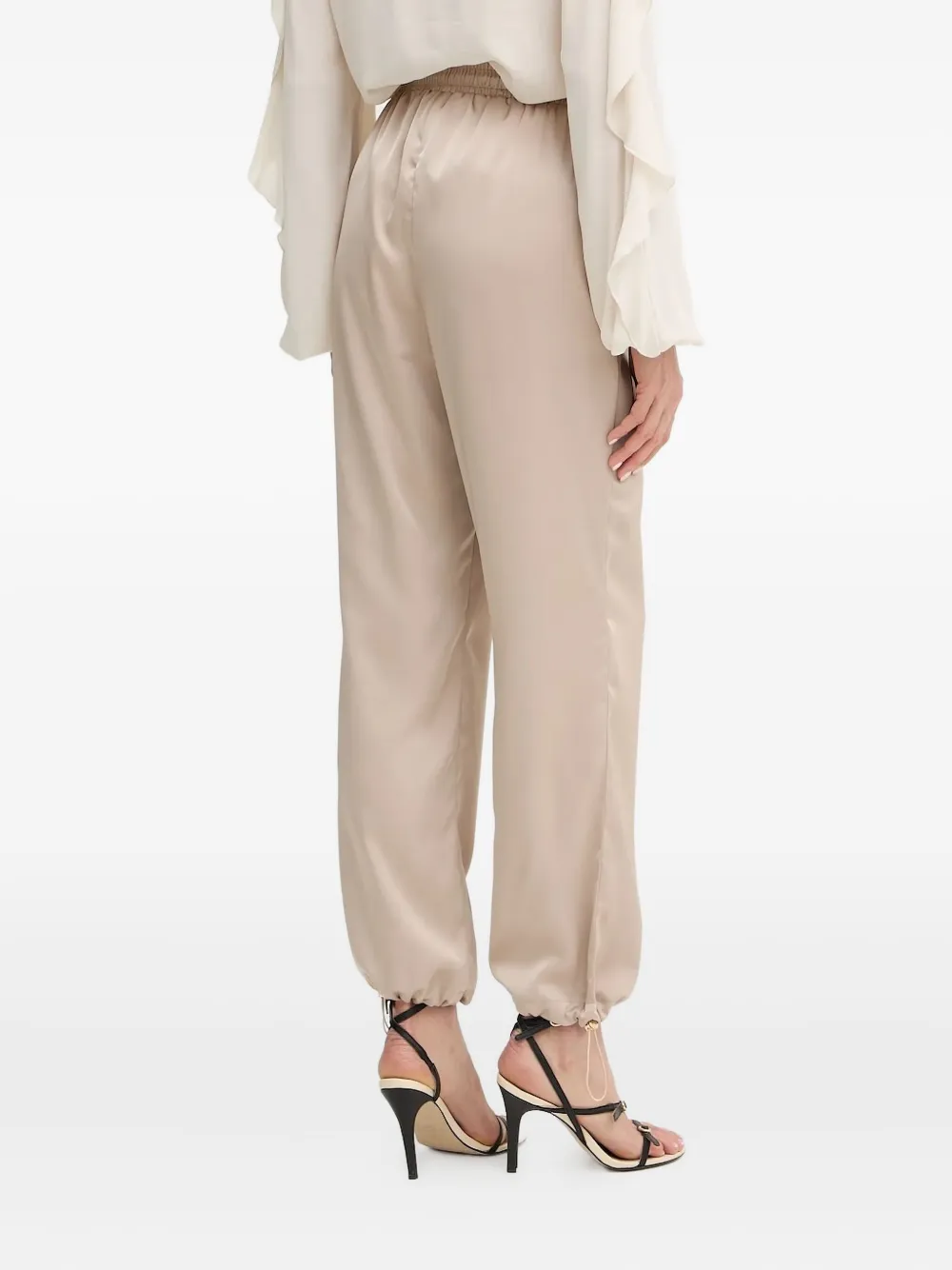 LIU JO Broek met elastische tailleband - Beige