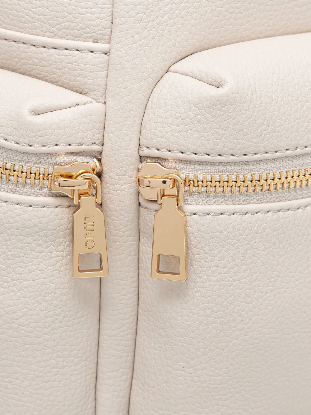 LIU JO logo-lettering backpack Beige