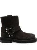 3juin Steve buckle-strap suede boots - Brown
