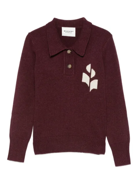 MARANT ÉTOILE emblem polo-neck sweater 