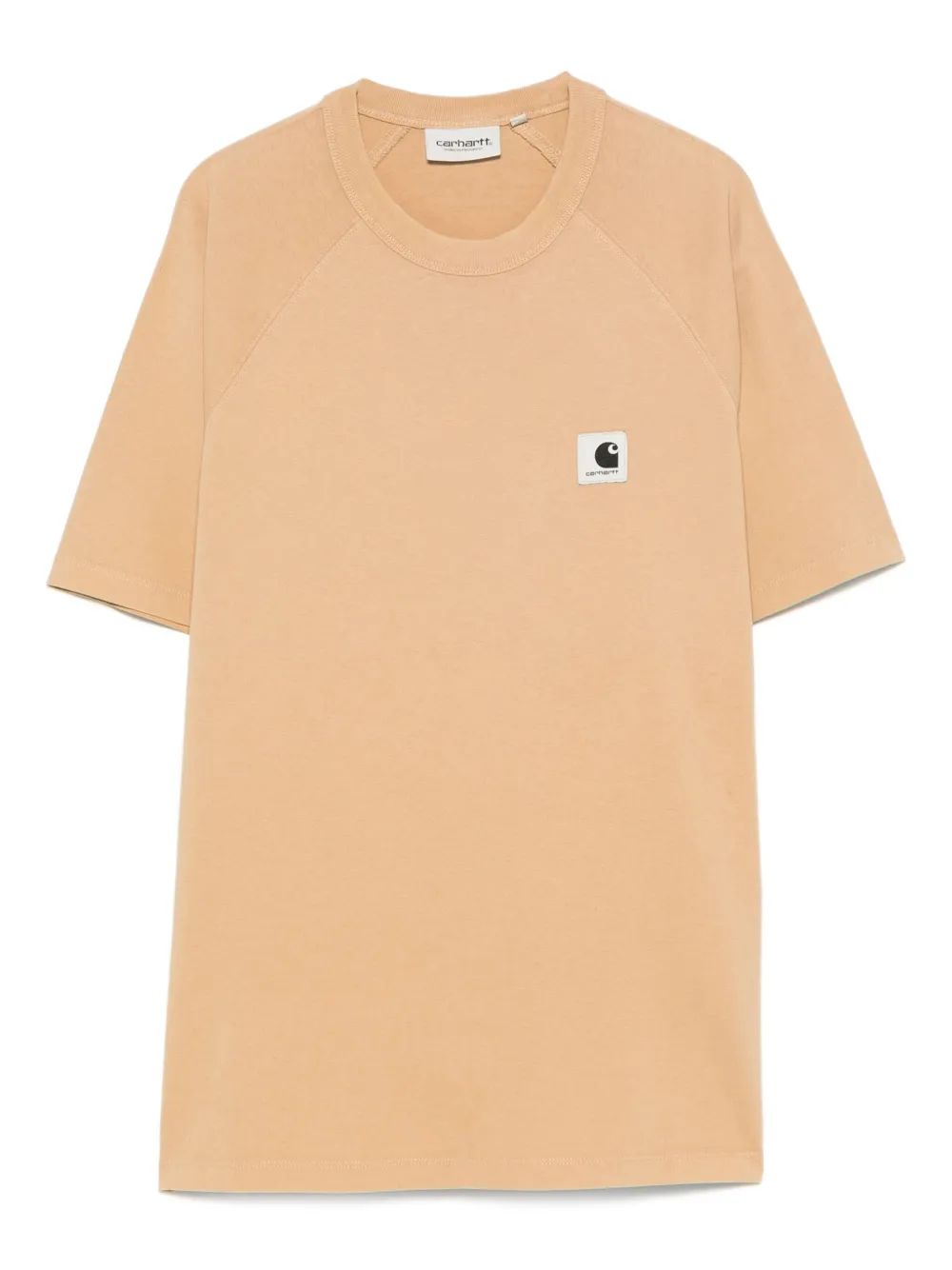 Carhartt WIP Katoenen T-shirt met logopatch Beige