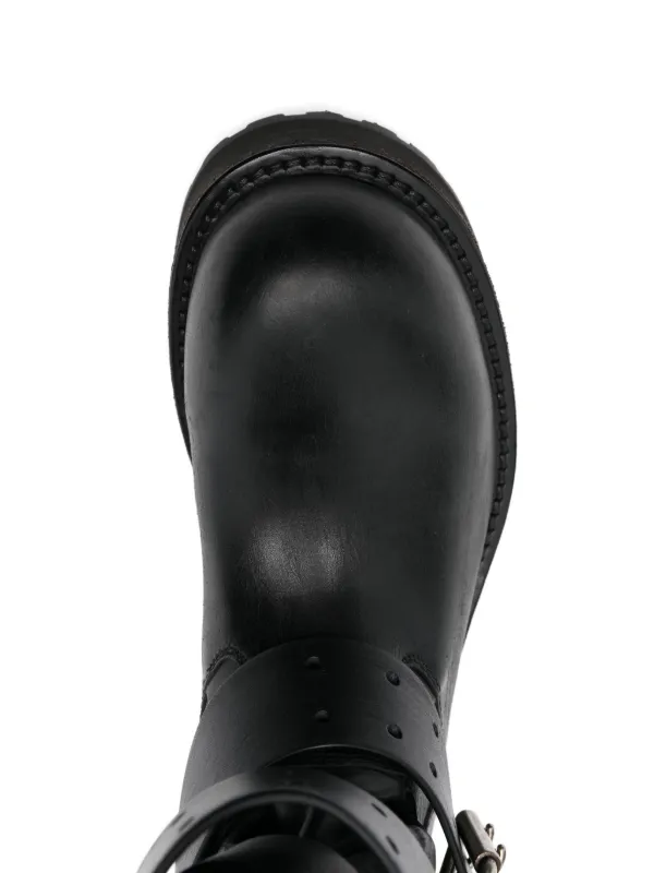 Balenciaga Venom buckle-strap Leather Boots | Black | FARFETCH