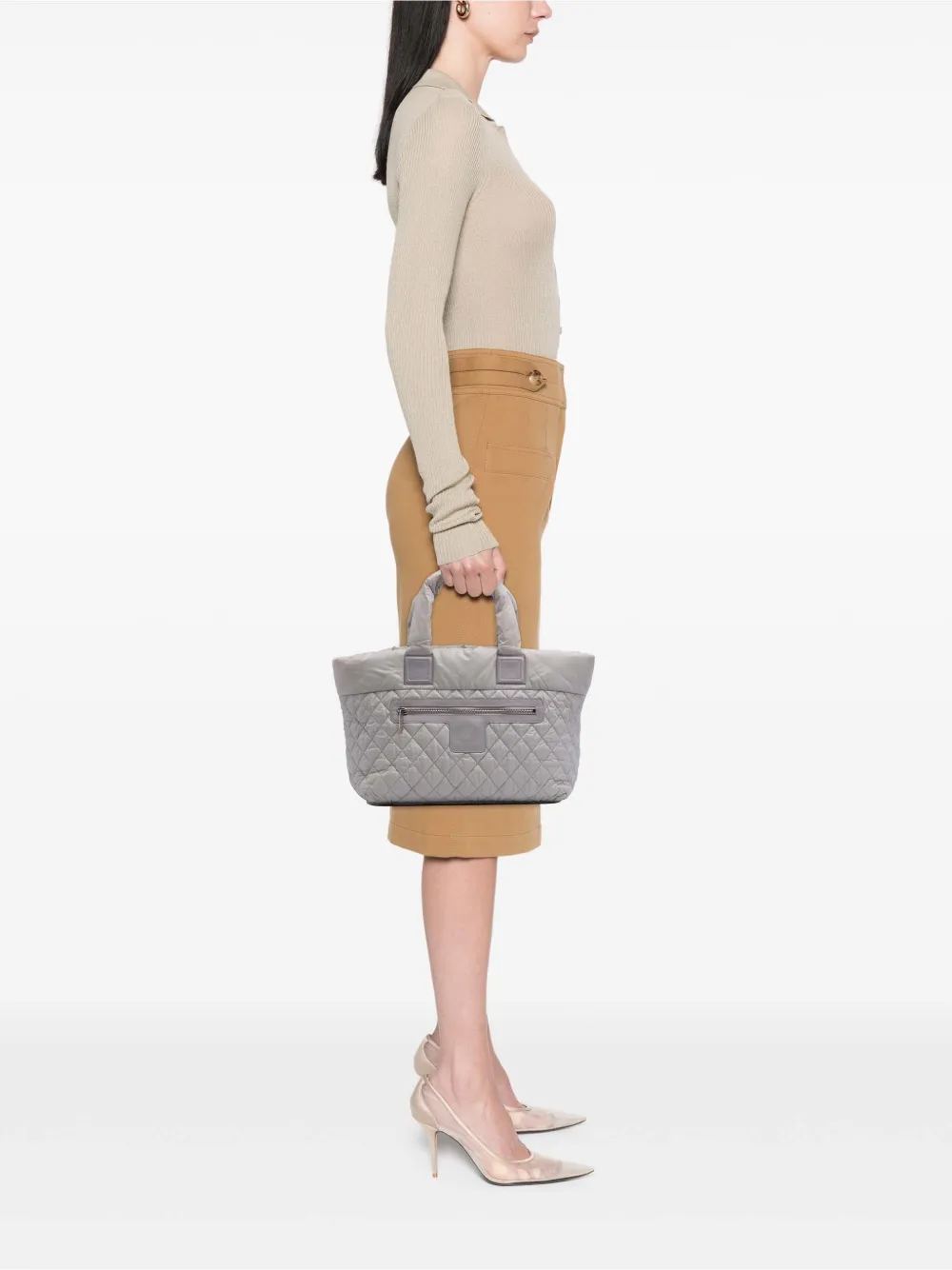 Pre-owned Chanel 2009-2010 Large Nylon Coco Cocoon Tote Bag