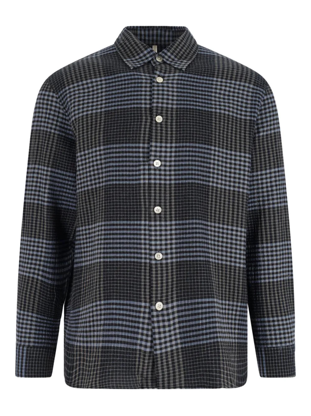 Sunflower checked long-sleeved shirt | Black | Image 1