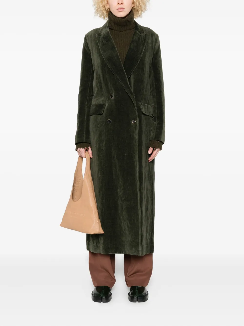 Uma Wang double-breasted coat Groen
