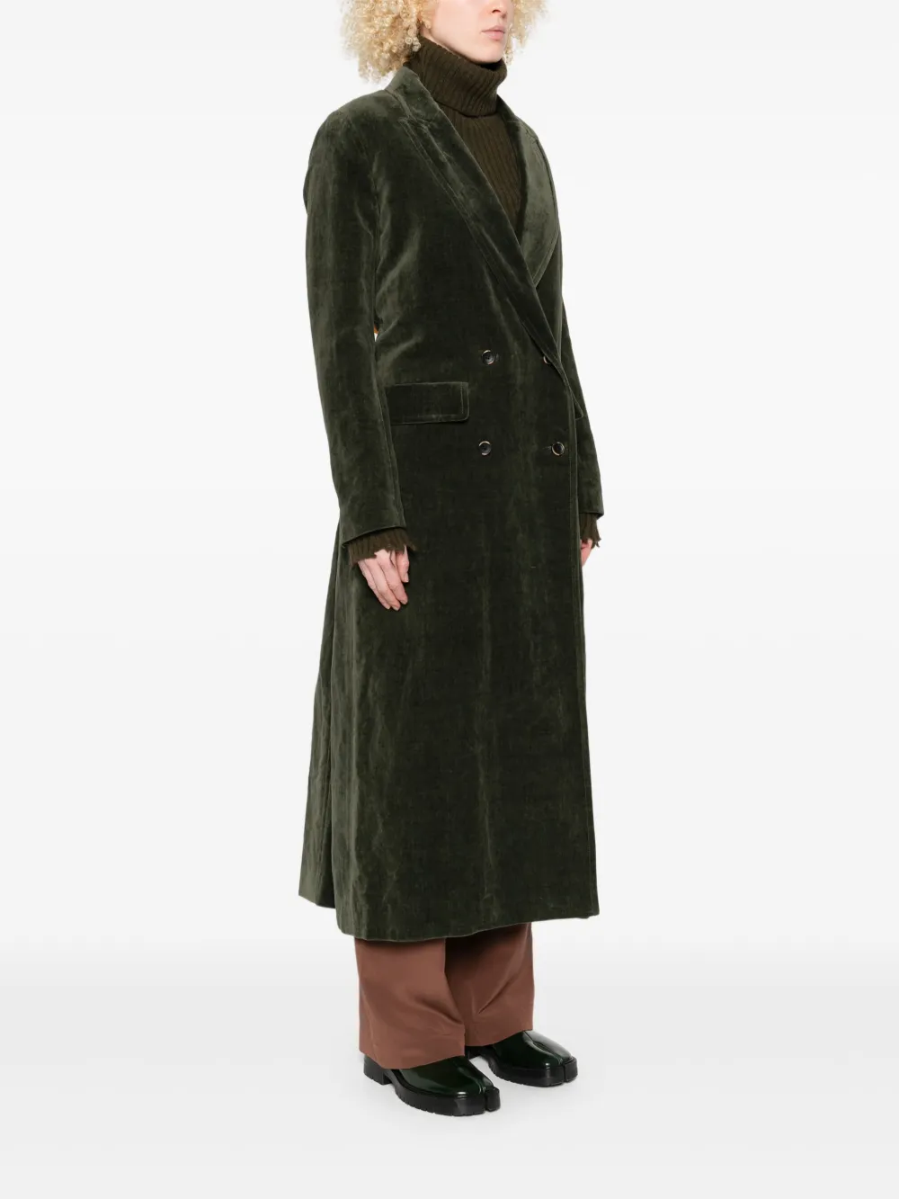 Uma Wang double-breasted coat Groen