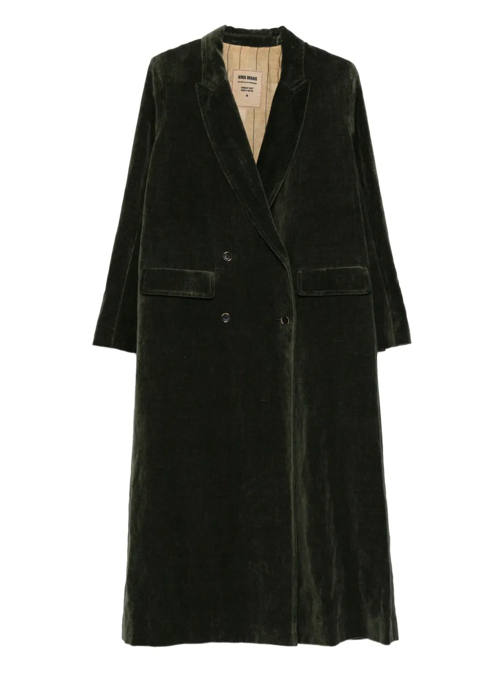 Uma Wang double-breasted coat Groen