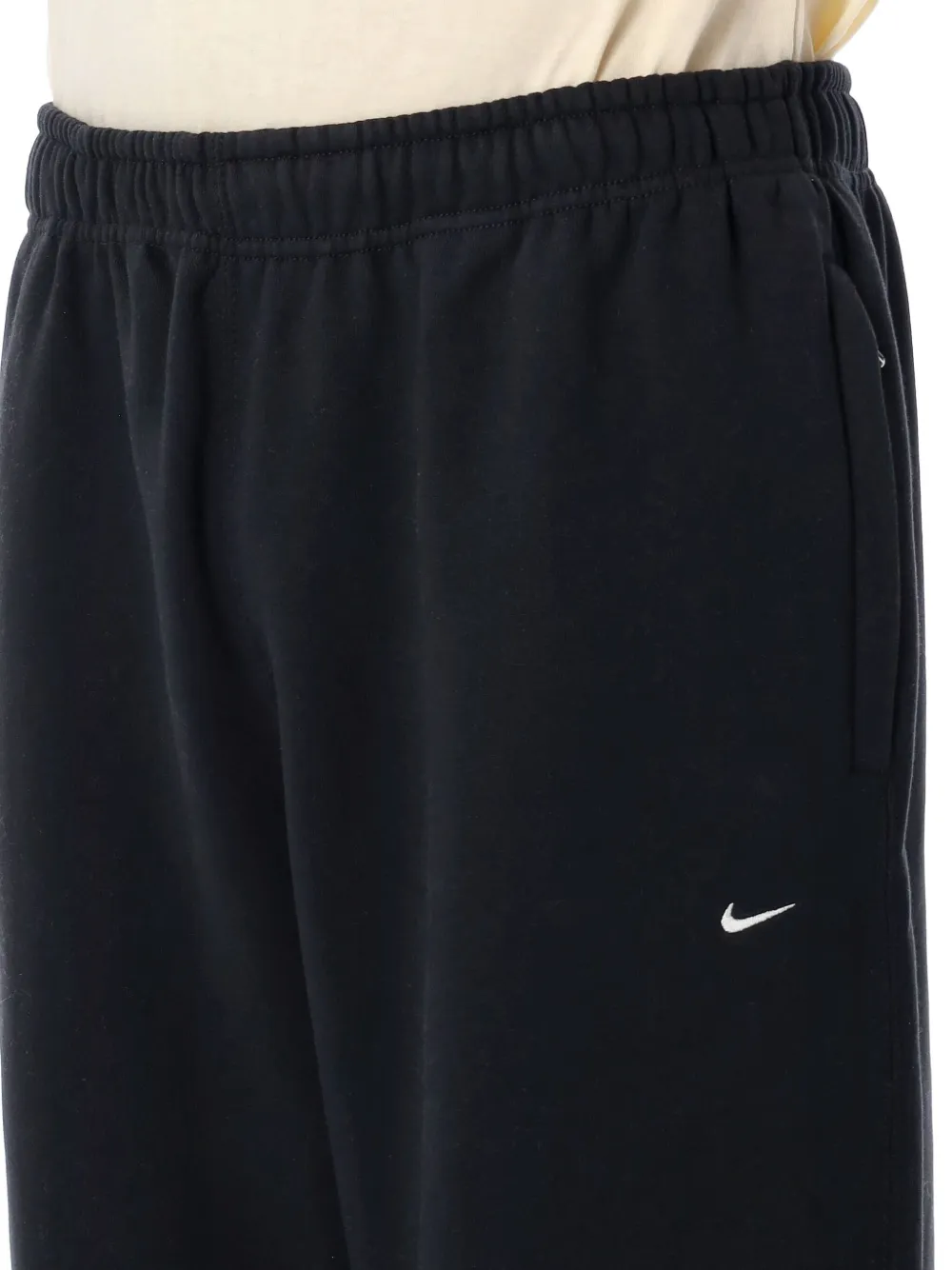 Nike Solo Swoosh Wide Leg Jogging In Black