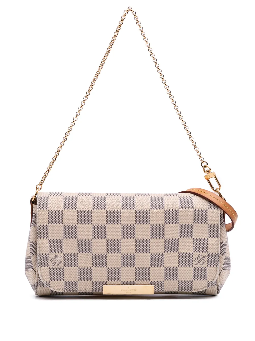 Pre-owned Louis Vuitton 2016 Damier Azur Favorite Pm Satchel