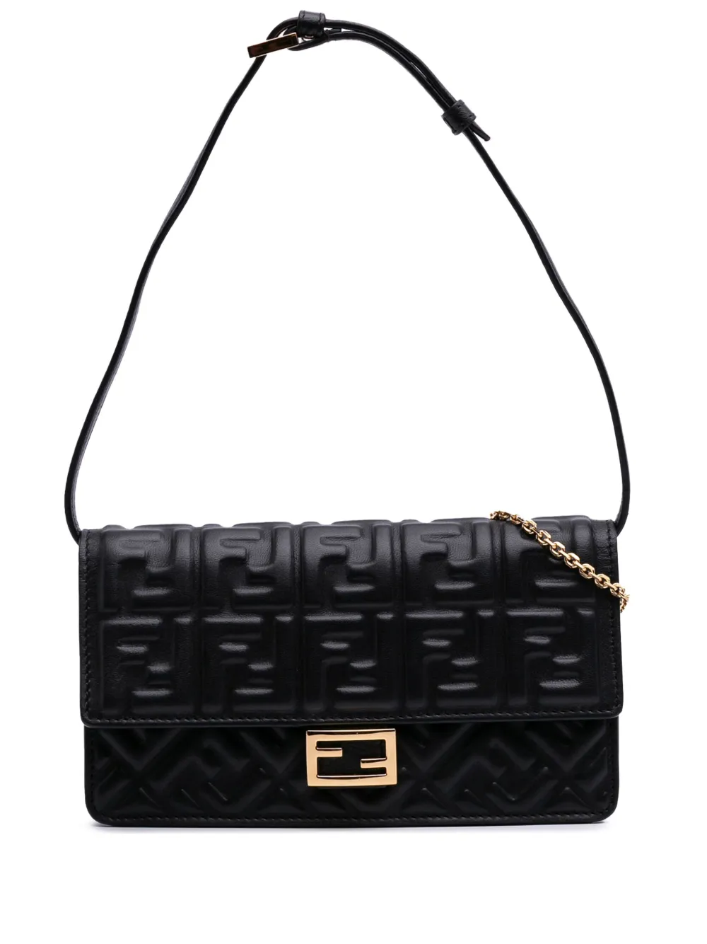 Fendi Pre-Owned 2010-2025 Zucca Embossed Nappa Baguette Wallet On Fendi Pre-Owned 2010-2025 Zucca Embossed Nappa Baguette Wallet On