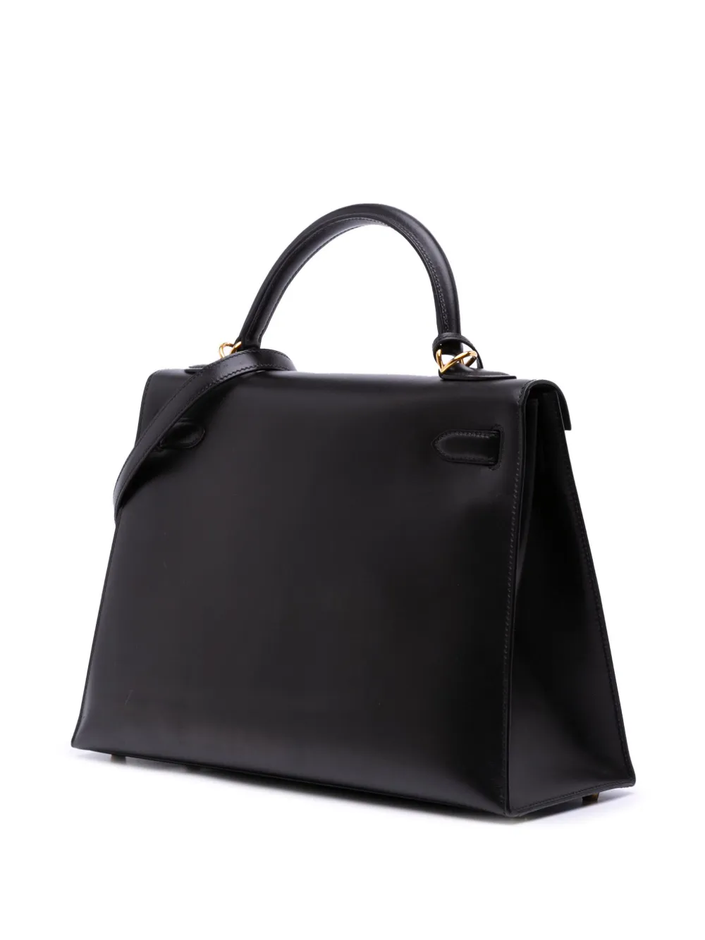 Pre-owned Hermes 2003 Box Calf Kelly Ii Sellier 32 Satchel