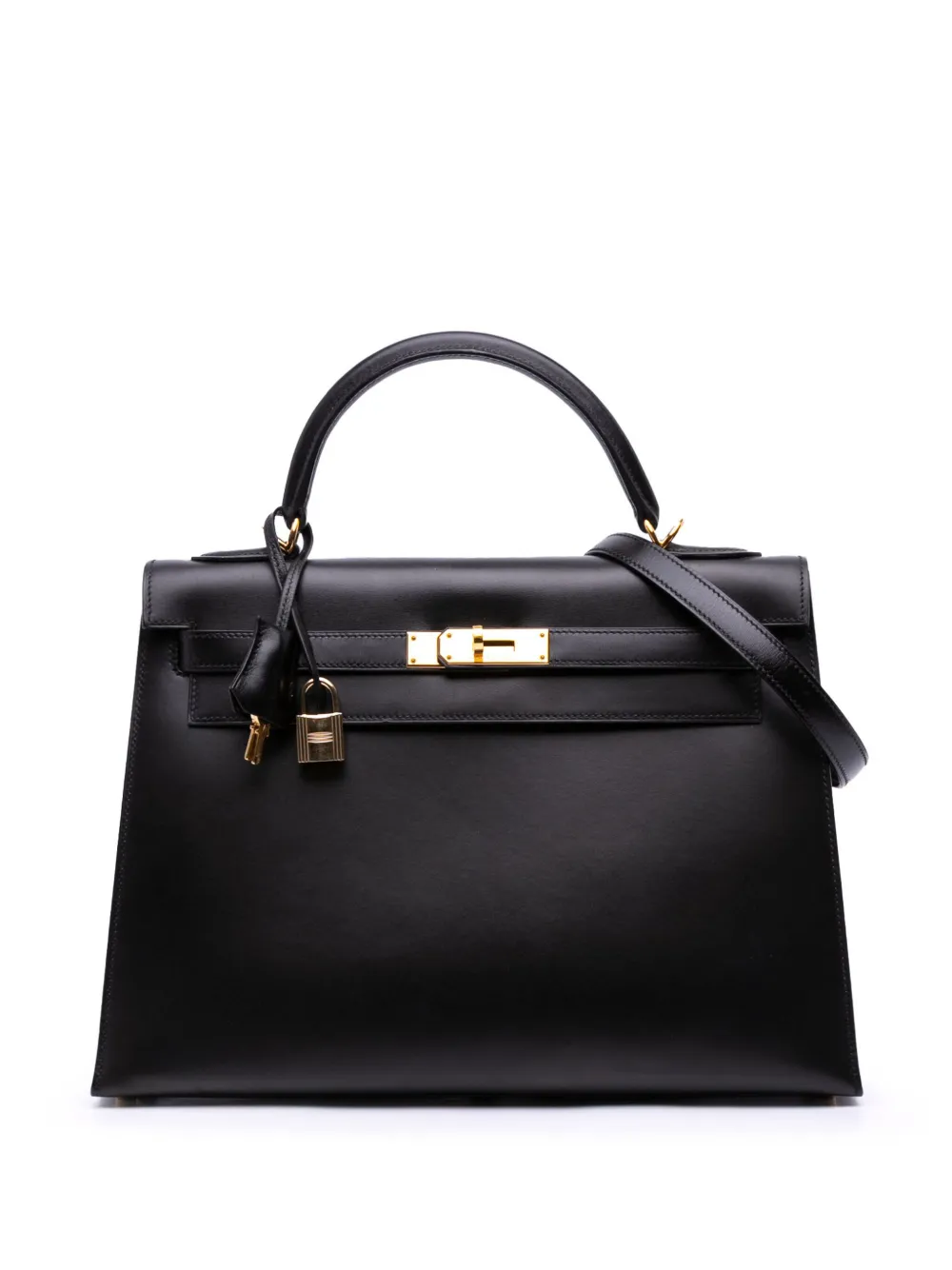 Hermès Pre-Owned 2003 ボックス カーフ ケリー II セリエ 32 サッチェルバッグ - ブラック Hermès Pre-Owned 2003 ボックス カーフ ケリー II セリエ 32 サッチェルバッグ - ブラック
