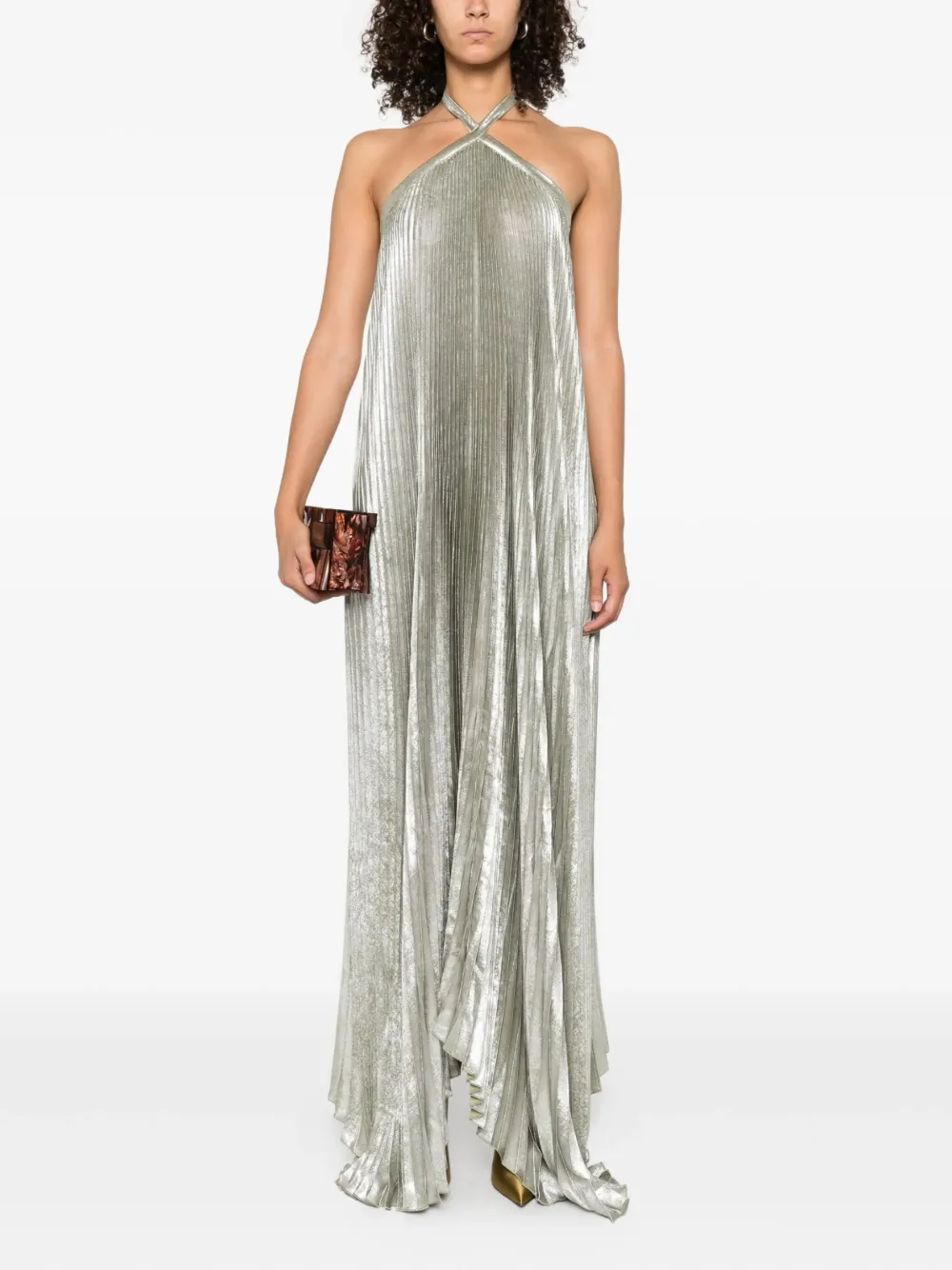 L'IDÉE Deesse pleated halterneck gown | Evening Dresses | Image 2