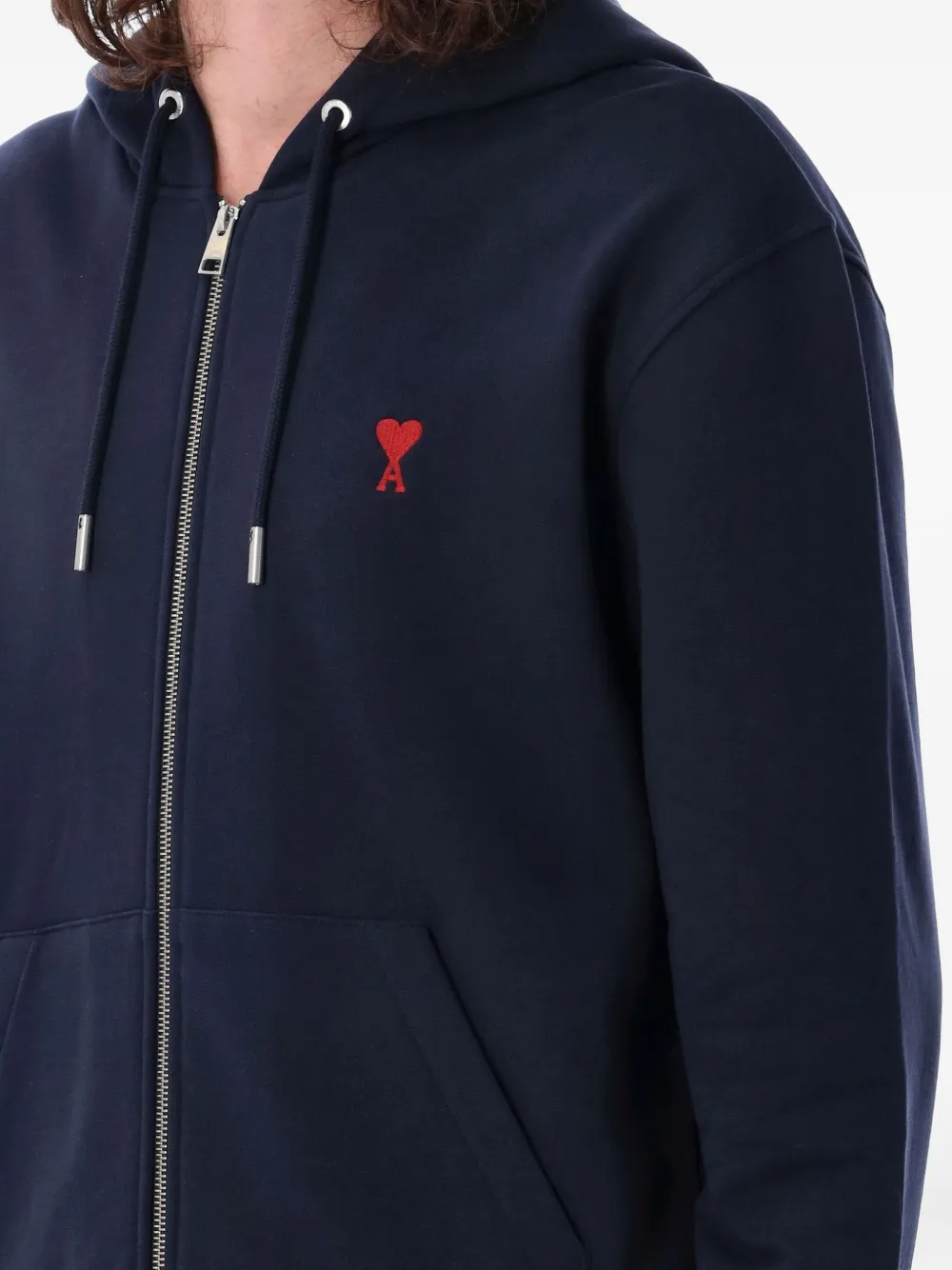 AMI Paris Hoodie met rits Blauw
