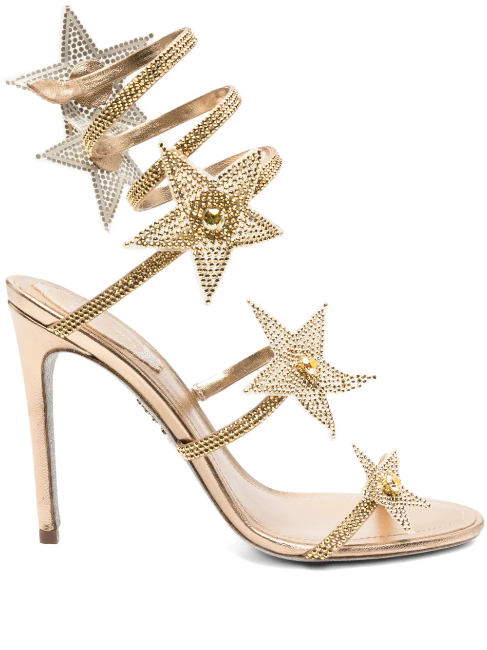 René Caovilla 105mm Cleo sandals Gold