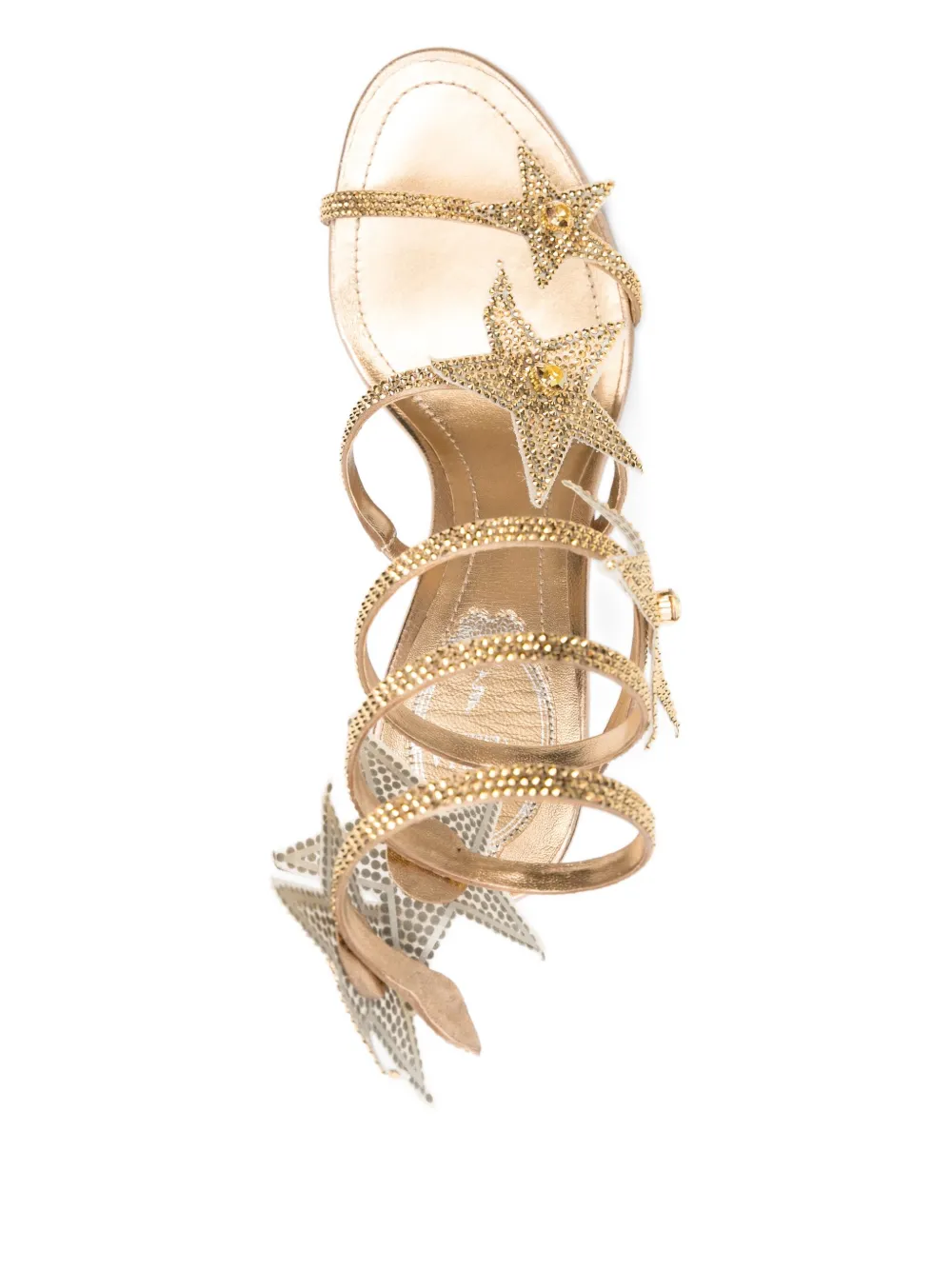 René Caovilla 105mm Cleo sandals Gold