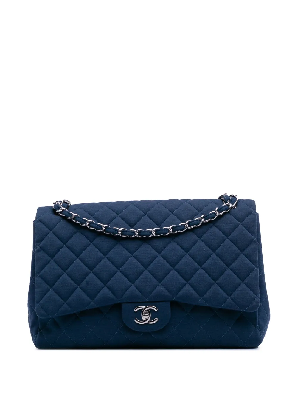 CHANEL Pre-Owned 2009-2010 Maxi Classic Jersey Single Flap shoulder CHANEL Pre-Owned 2009-2010 Maxi Classic Jersey Single Flap shoulder