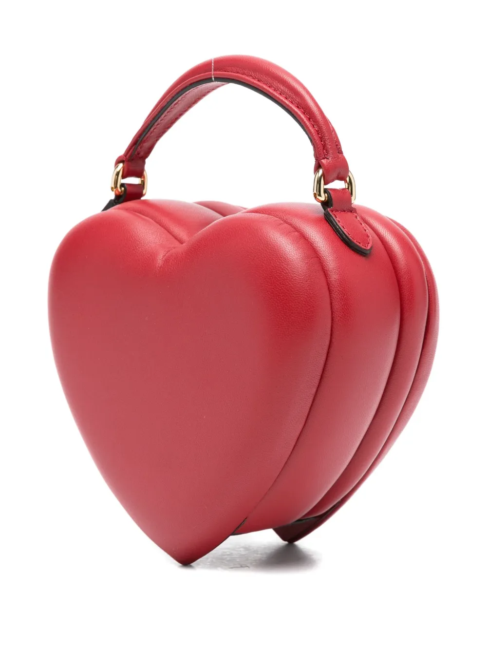 Moschino Heart-shaped Quilted Tote Bag In Red