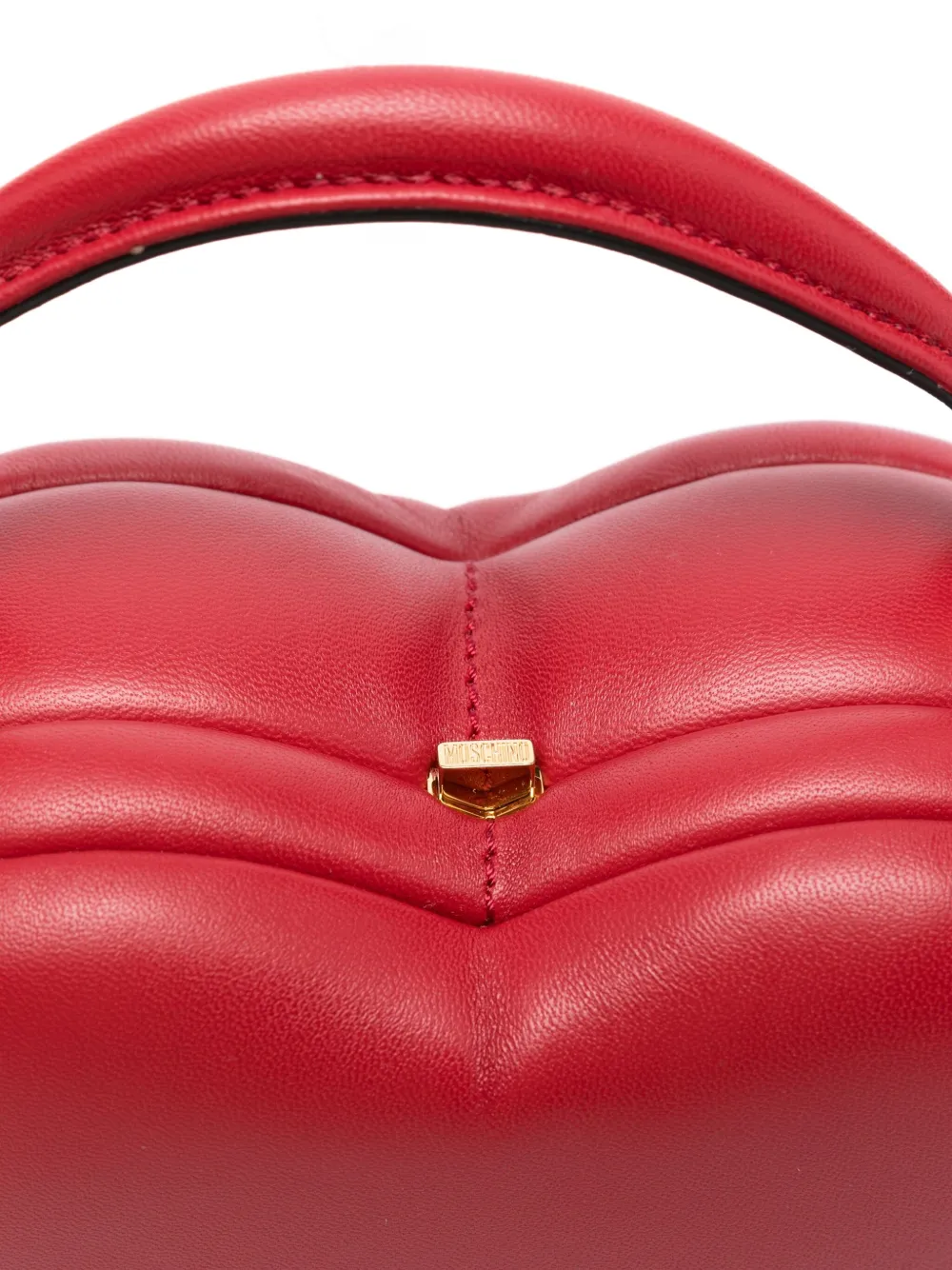 Moschino heart-shaped quilted tote bag Rood