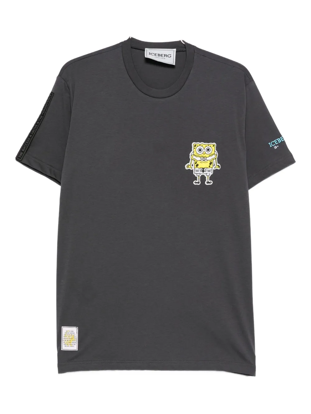 Iceberg Cartoon-print Sleeve-detail T-shirt In Black