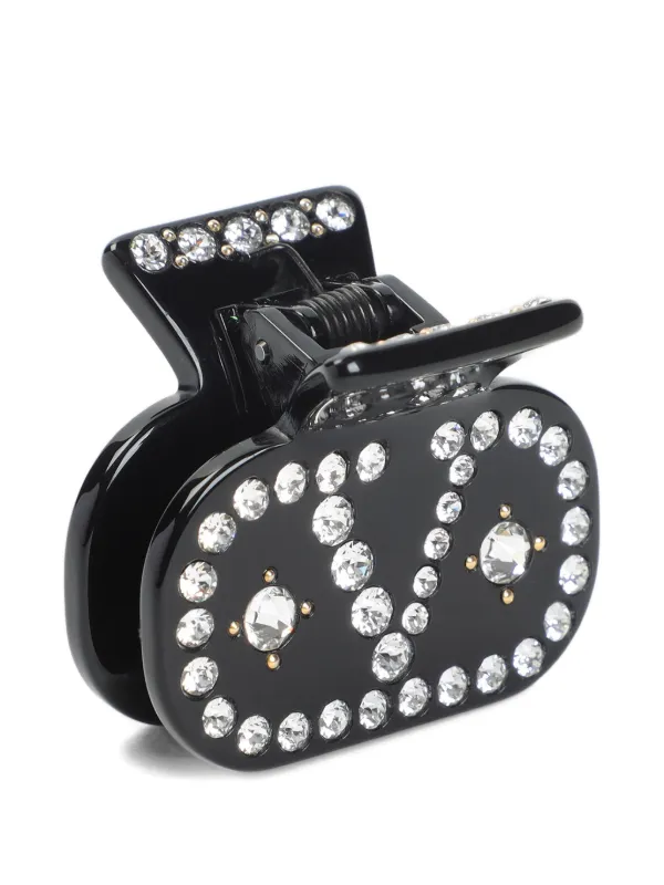 Valentino Garavani VLOGO SIGNATURE HAIR CLIP IN RESIN, METAL  display picture 2