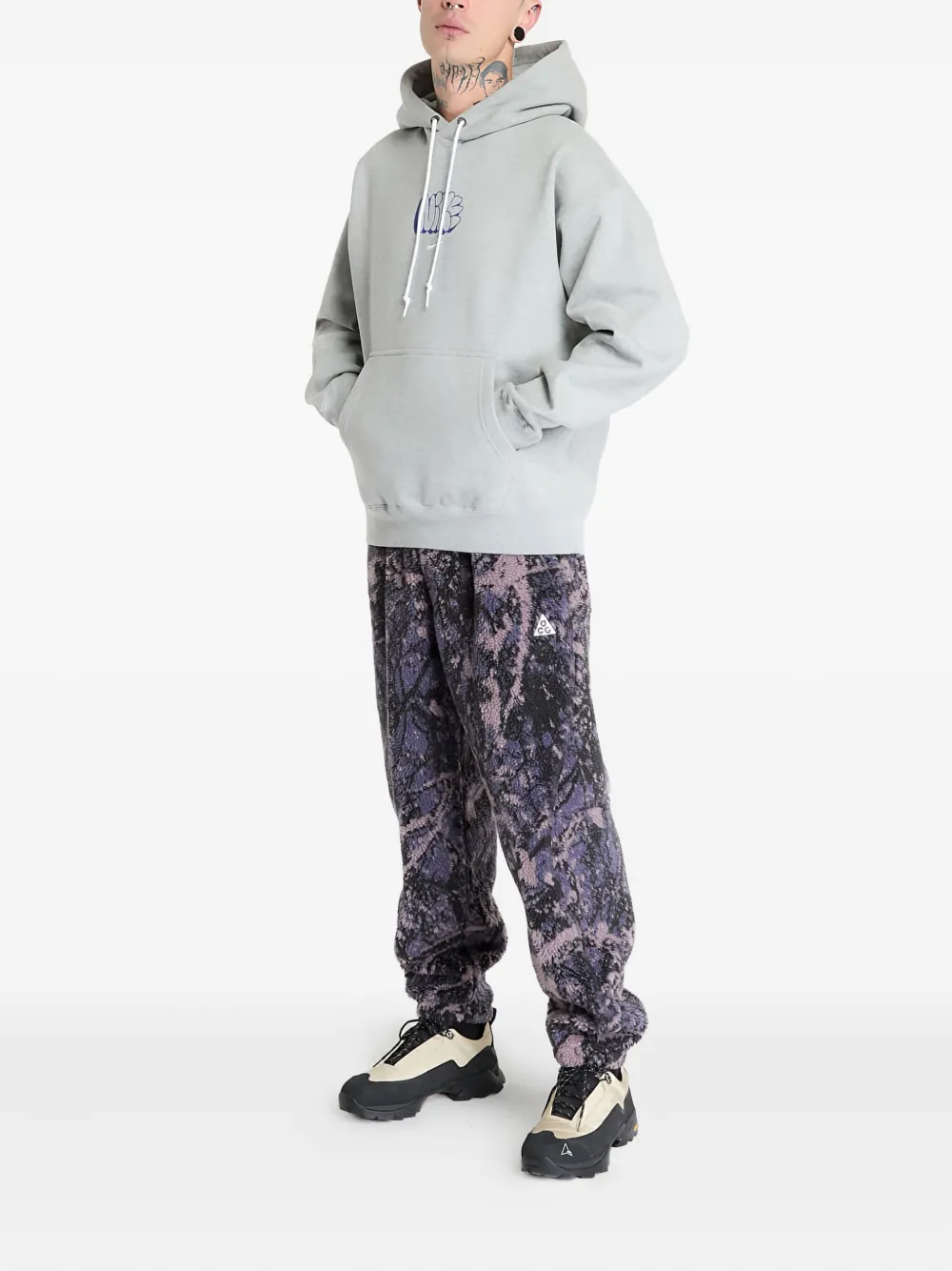 Nike Fleece hoodie met logo Grijs