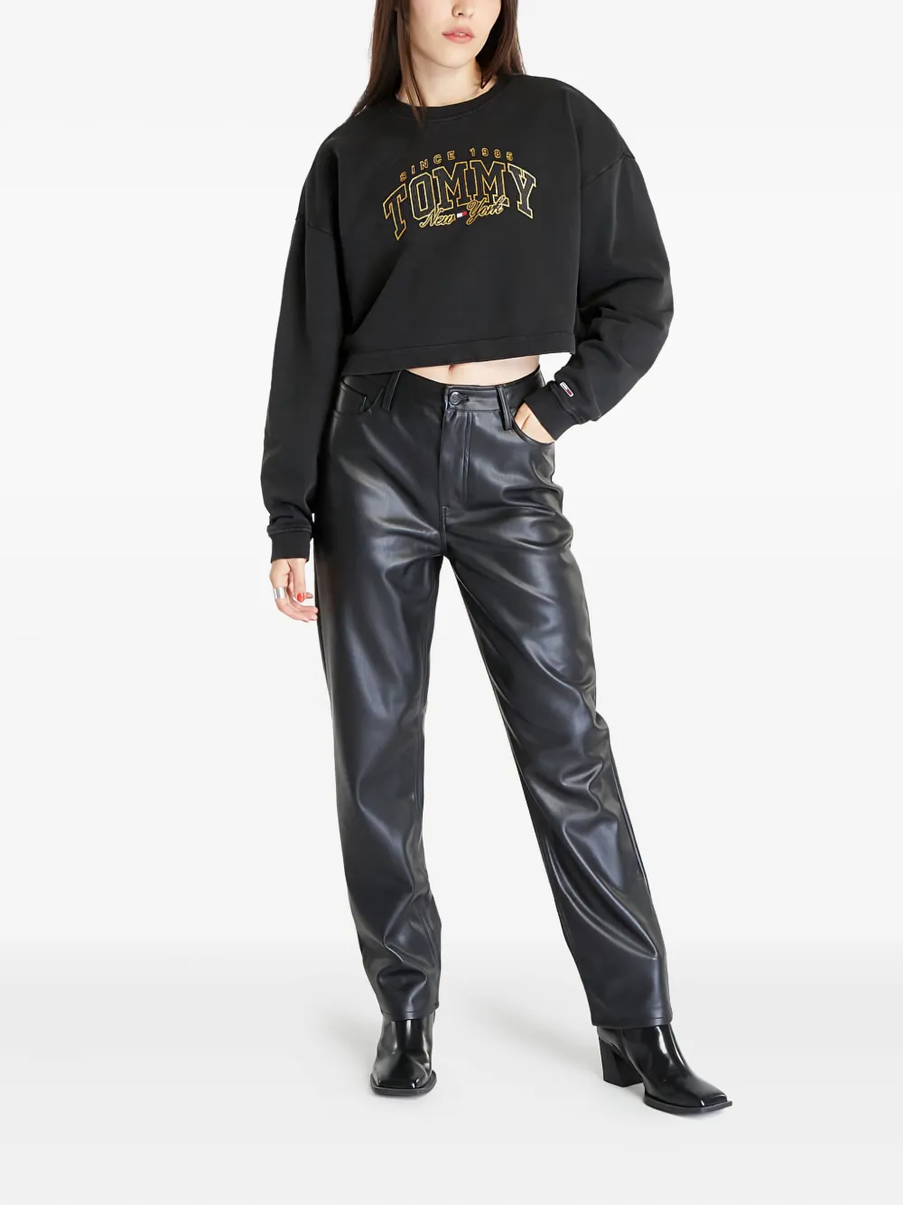Tommy Hilfiger Julie plooibroek Zwart