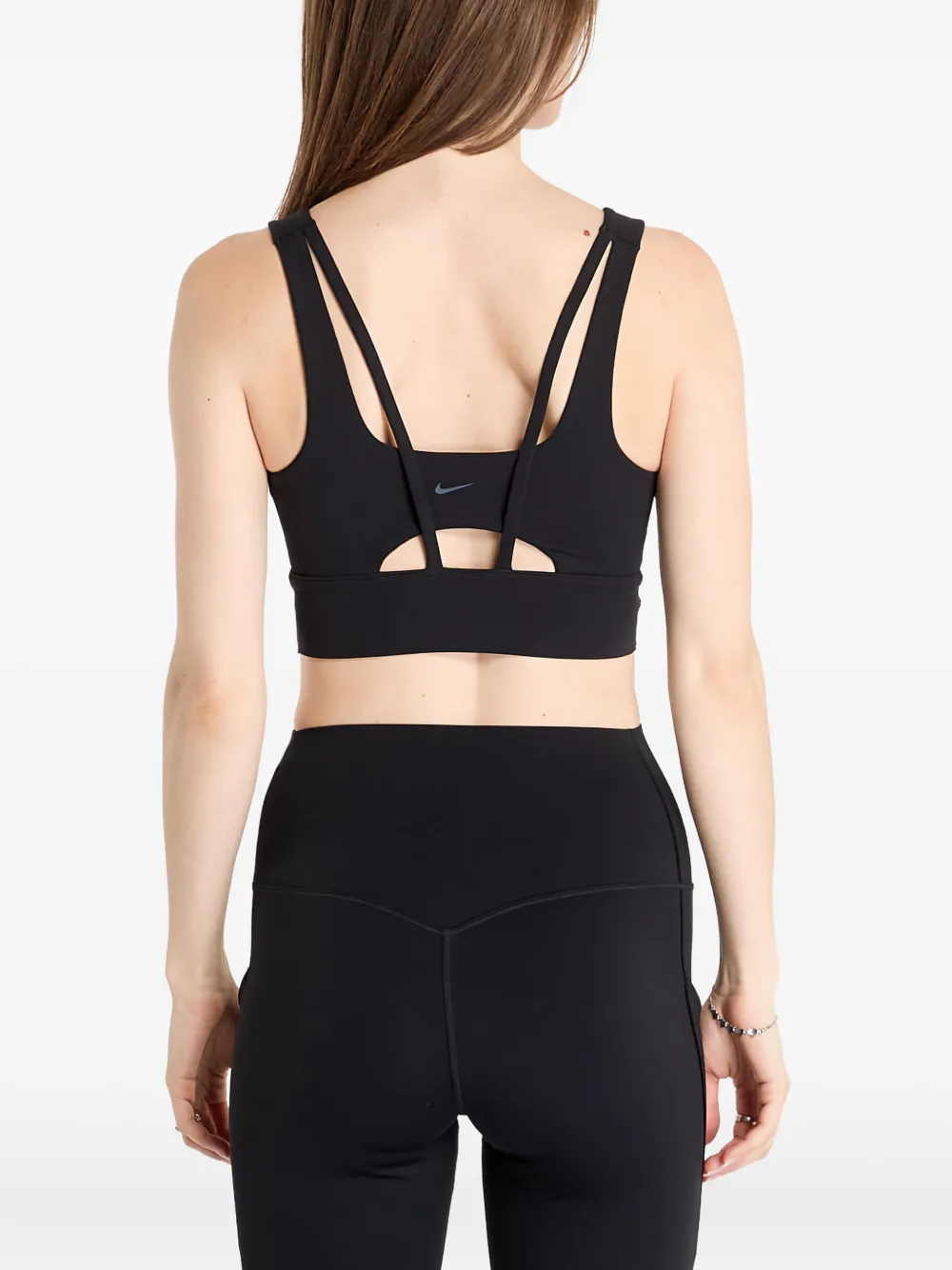 Nike Zenvy padded longline sports bra Zwart