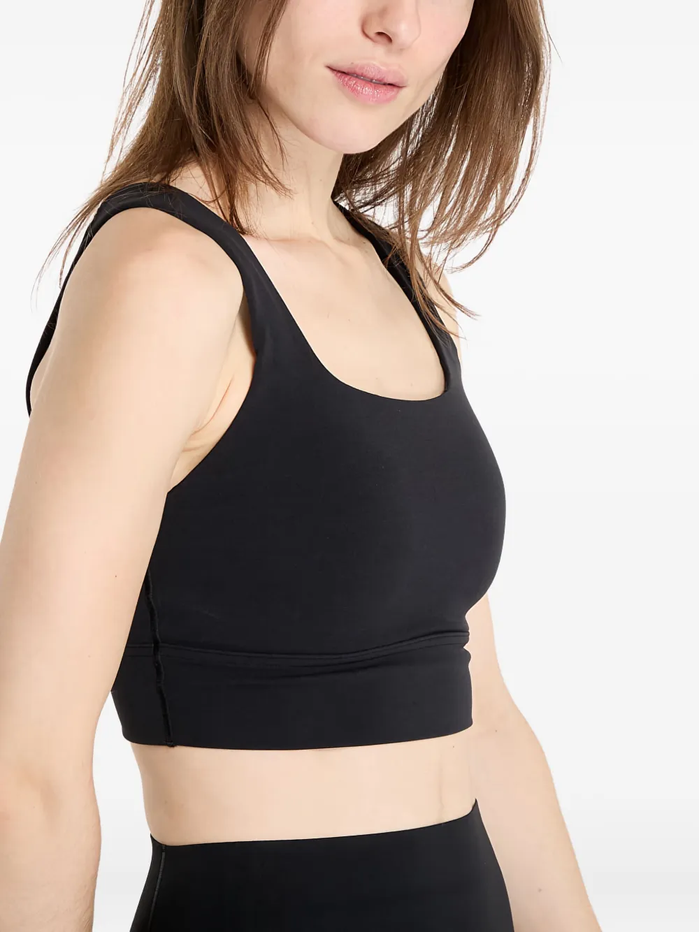 Nike Zenvy padded longline sports bra Zwart