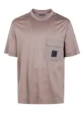 Emporio Armani patch-pocket logo-detail T-shirt - Brown