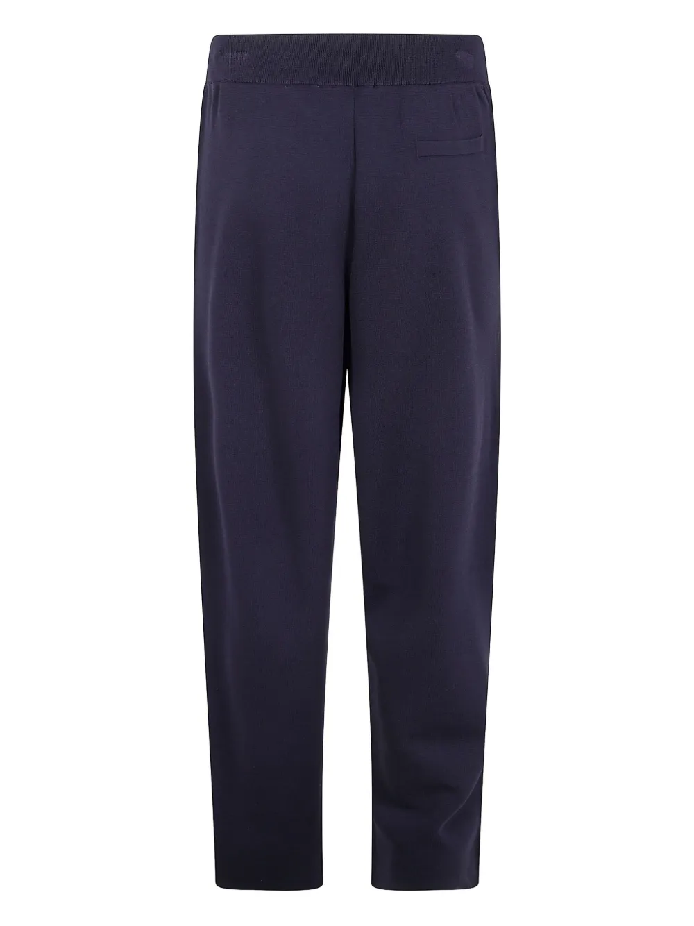 Emporio Armani elastic-waistband welt-pocket trousers - Blauw