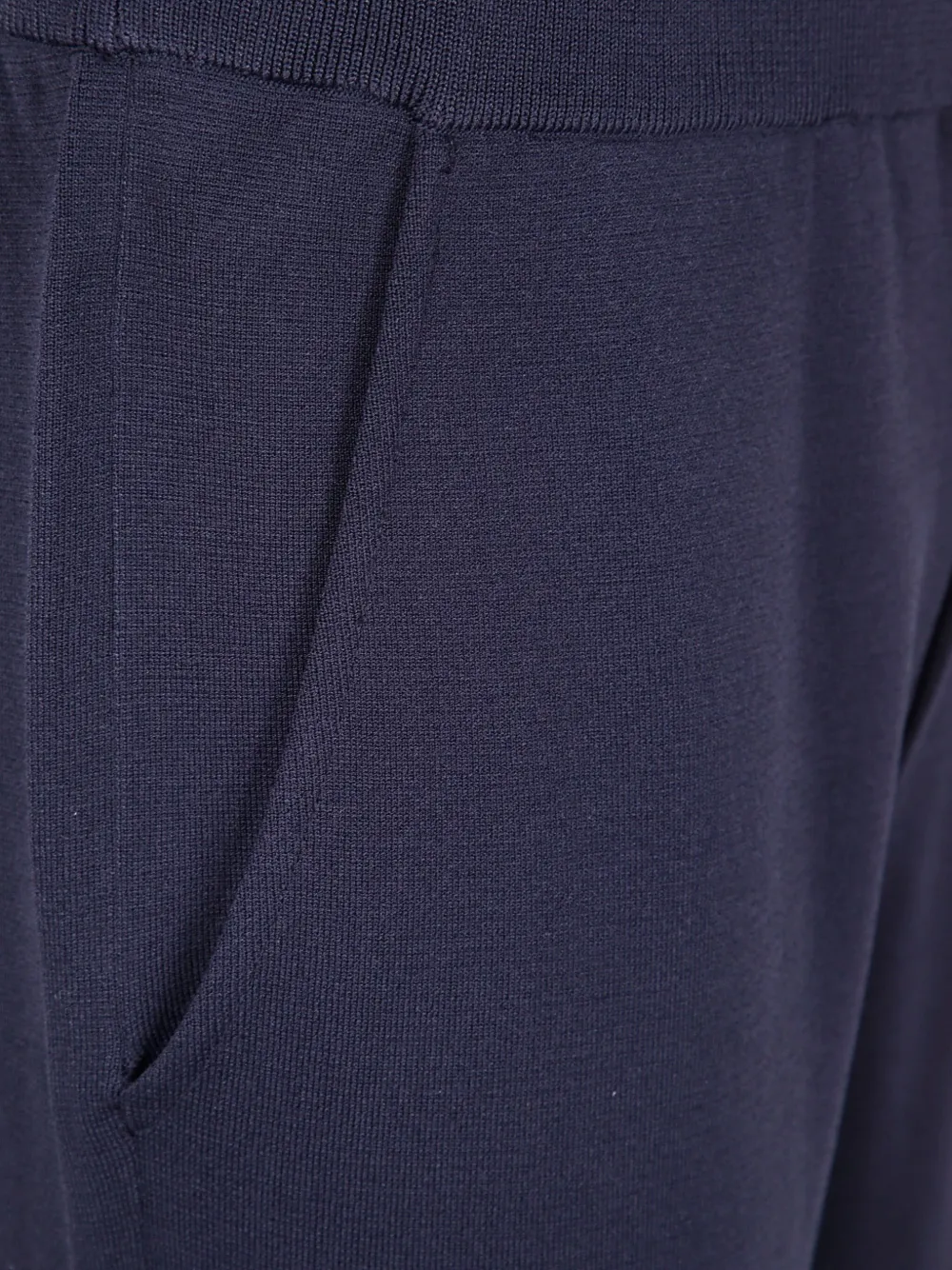 Emporio Armani Broek met elastische tailleband en paspelzak Blauw