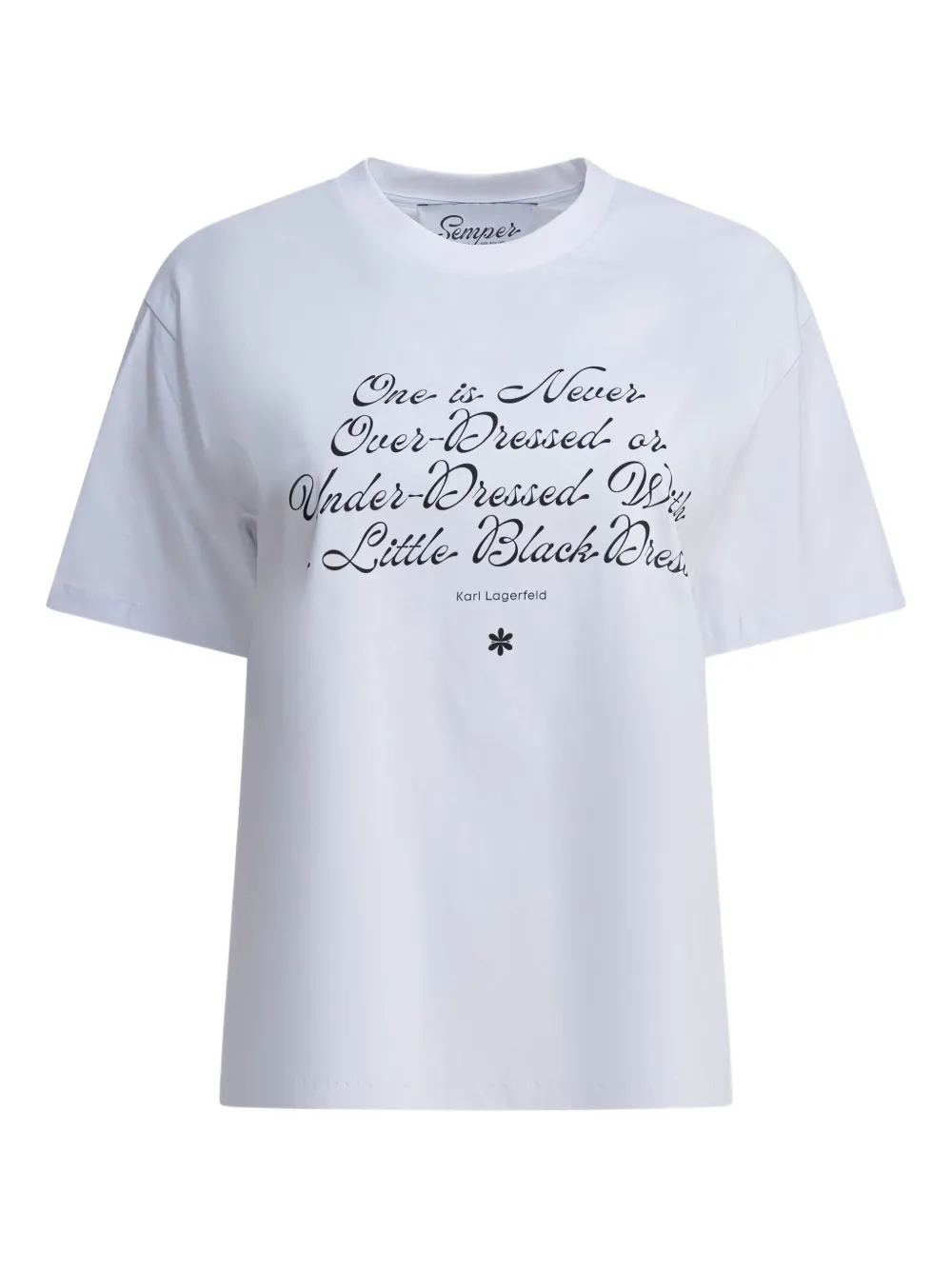 Semper quote-print crew-neck T-shirt | White | Image 1