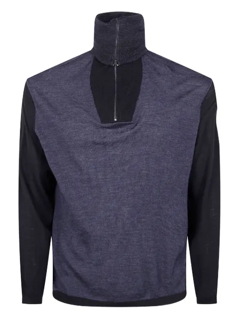 Emporio Armani half-zip wool sweatshirt