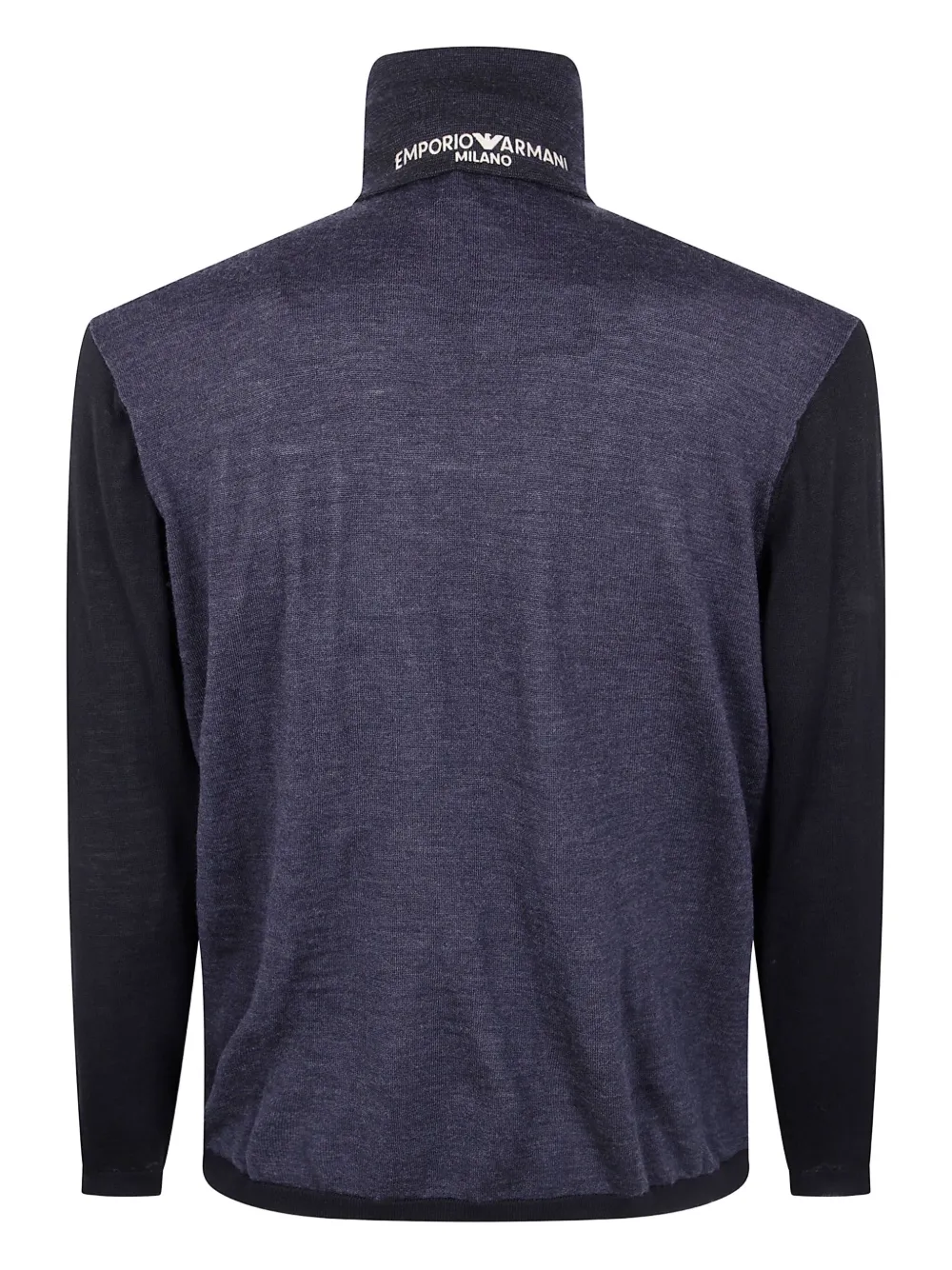 Emporio Armani half-zip wool sweatshirt Blauw