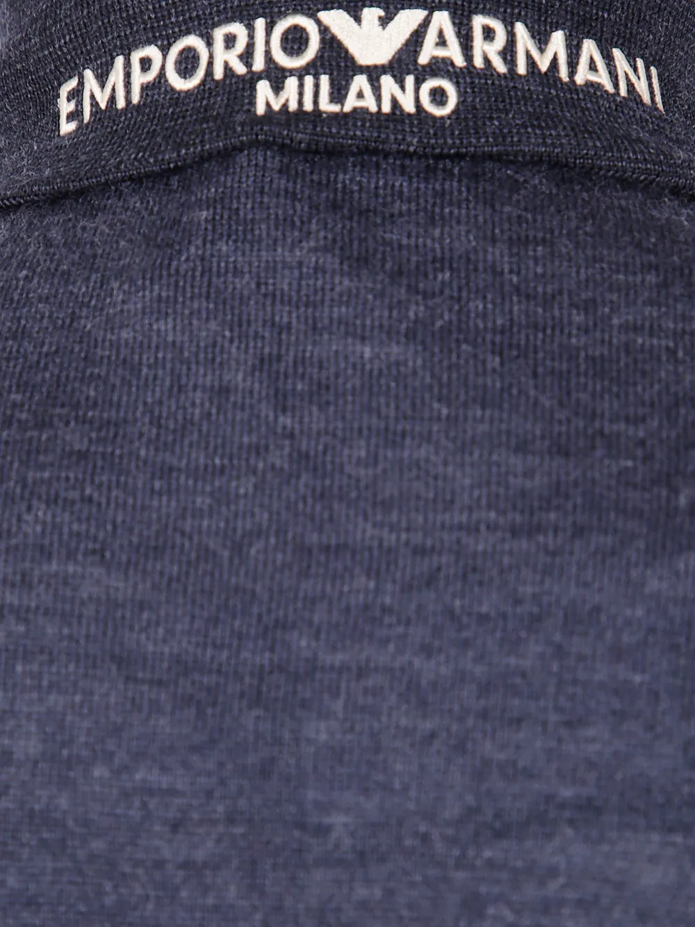 Emporio Armani half-zip wool sweatshirt Blauw