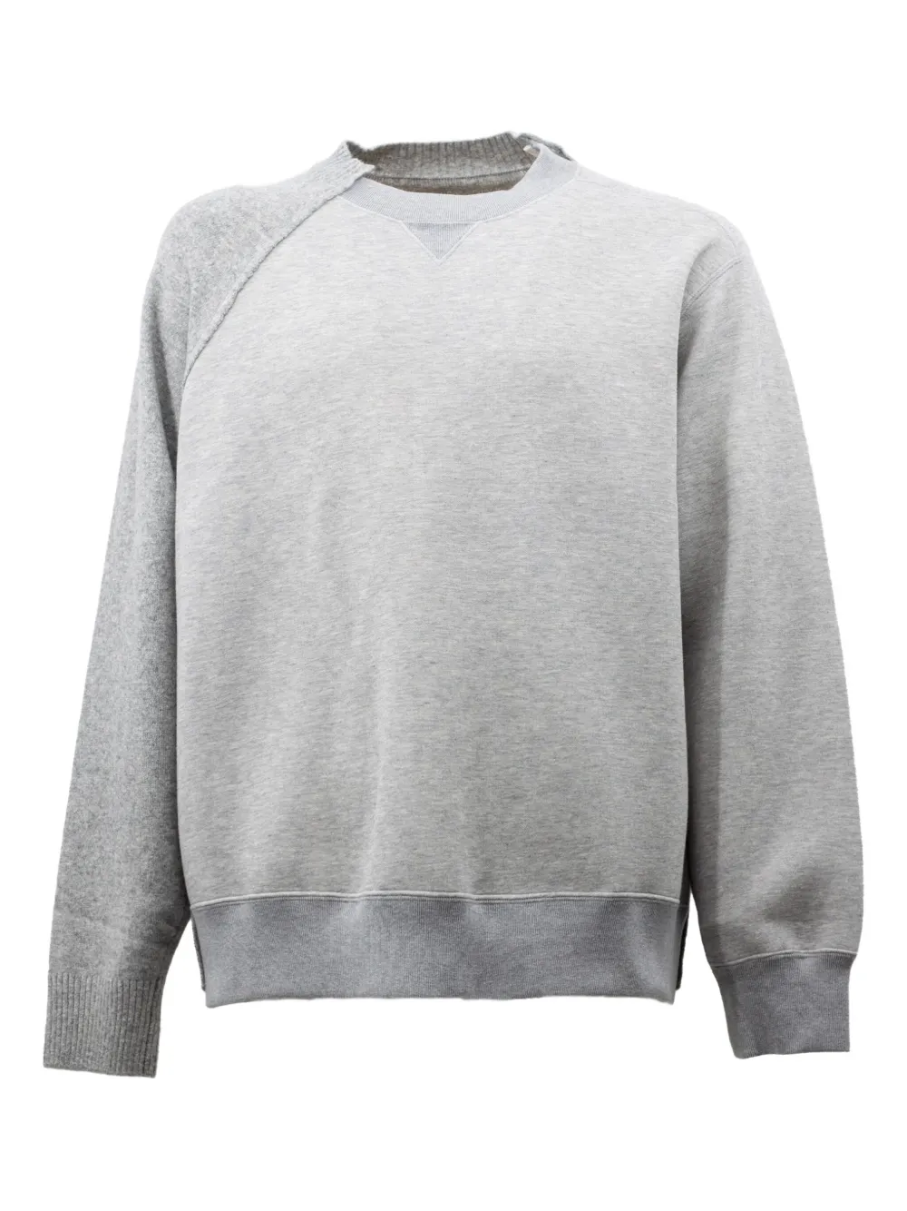 sacai raglan-sleeve crew-neck sweatshirt | Grey | Image 1
