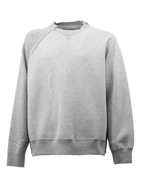 sacai raglan-sleeve crew-neck sweatshirt