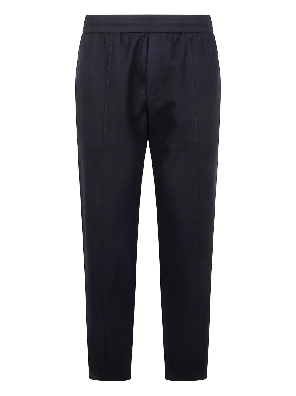 elasticated-waist wool trousers
