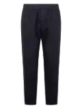 Emporio Armani elasticated-waist wool trousers - Black
