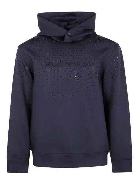Emporio Armani crystal-embellished hoodie