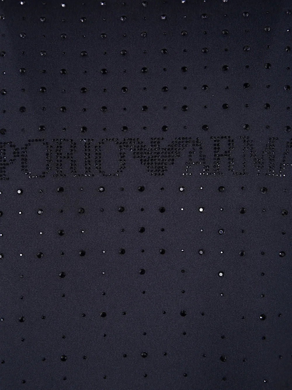 Emporio Armani crystal-embellished hoodie Zwart
