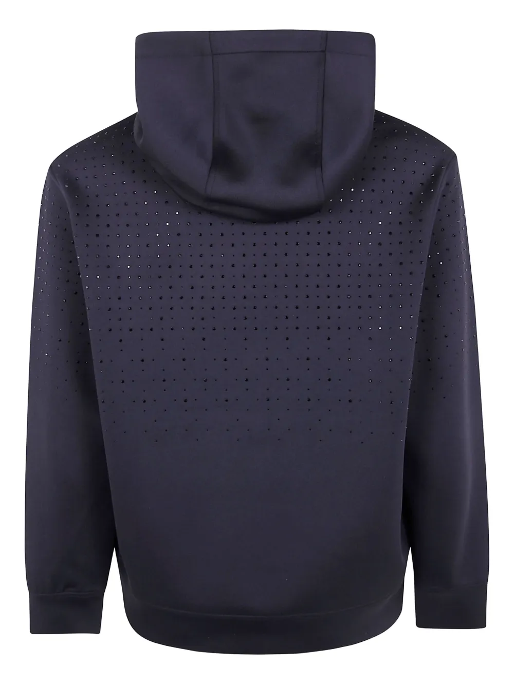 Emporio Armani crystal-embellished hoodie Zwart