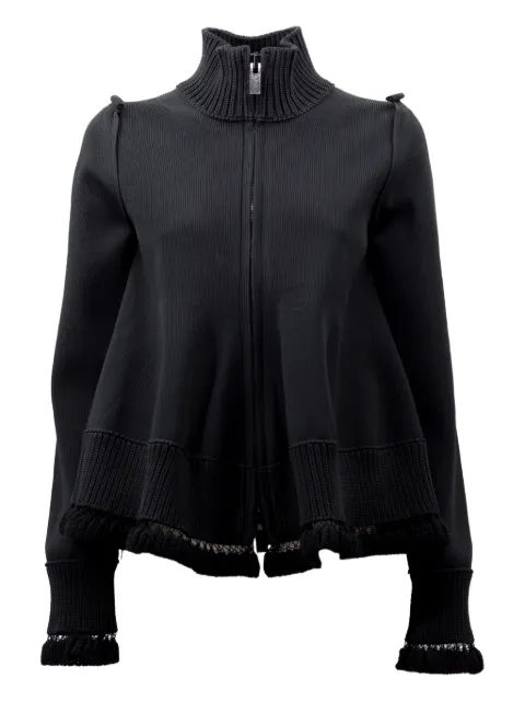 sacai ribbed cardigan