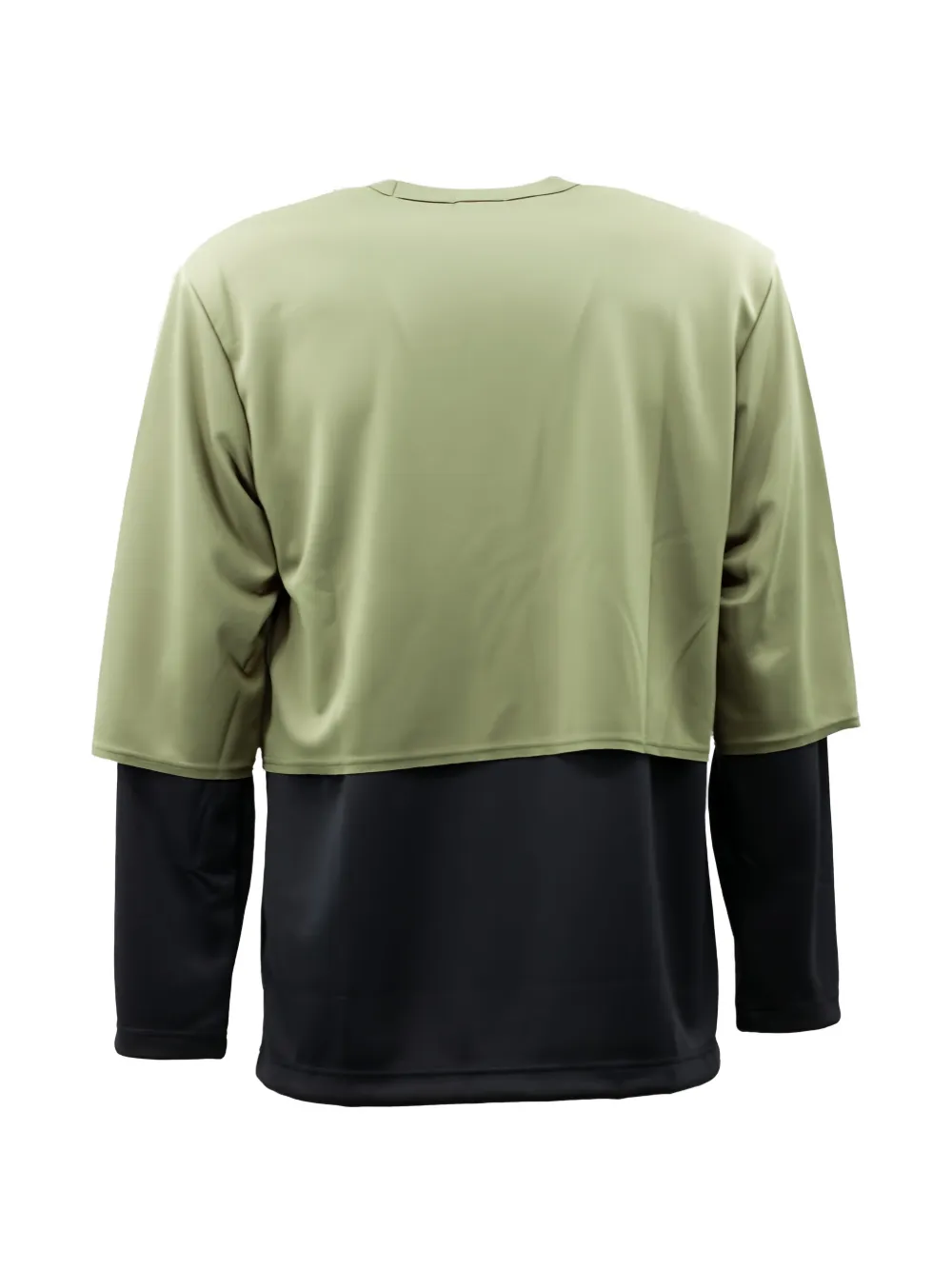 Comme des Garçons Homme Plus T-shirt met lange mouwen en gelaagd design Groen