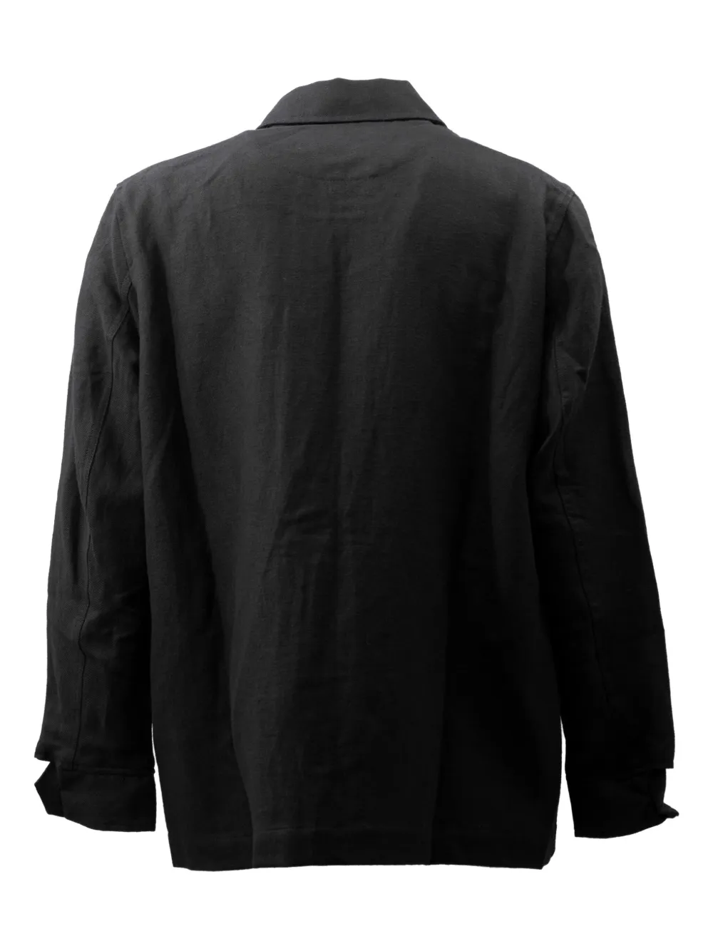 Casey Casey Buttoned Patch-pocket Jacket In Black
