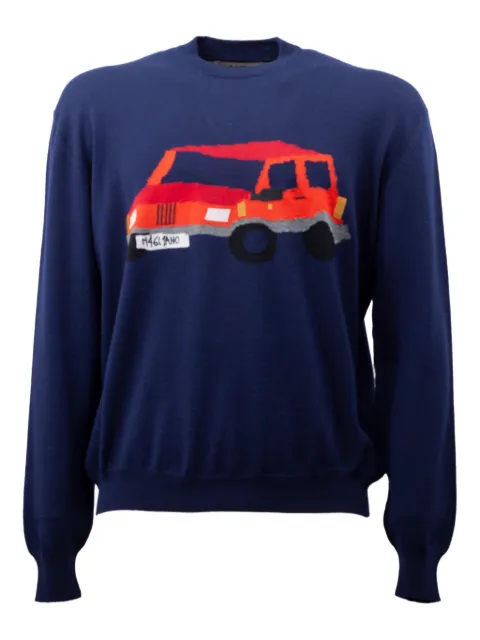 Magliano car-appliqué wool sweater