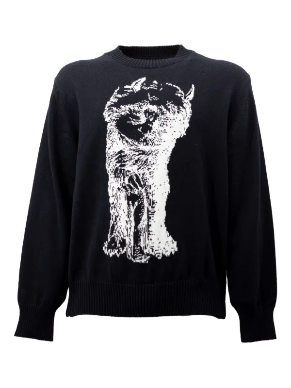sacai プルオーバー　黒 Sacai プリント プルオーバー | ブラック | FARFETCH JP