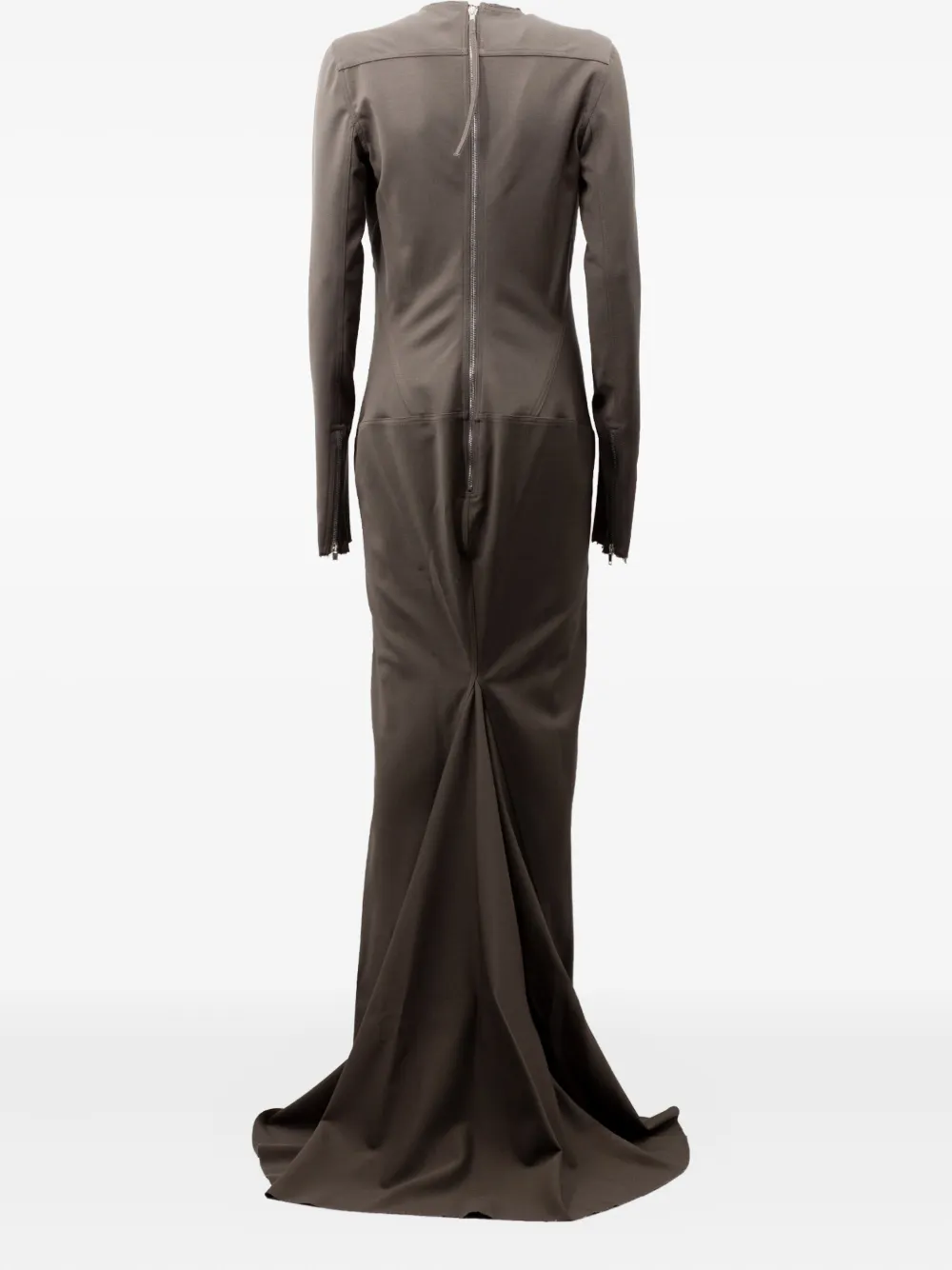 Rick Owens long-sleeve panelled maxi dress - Bruin
