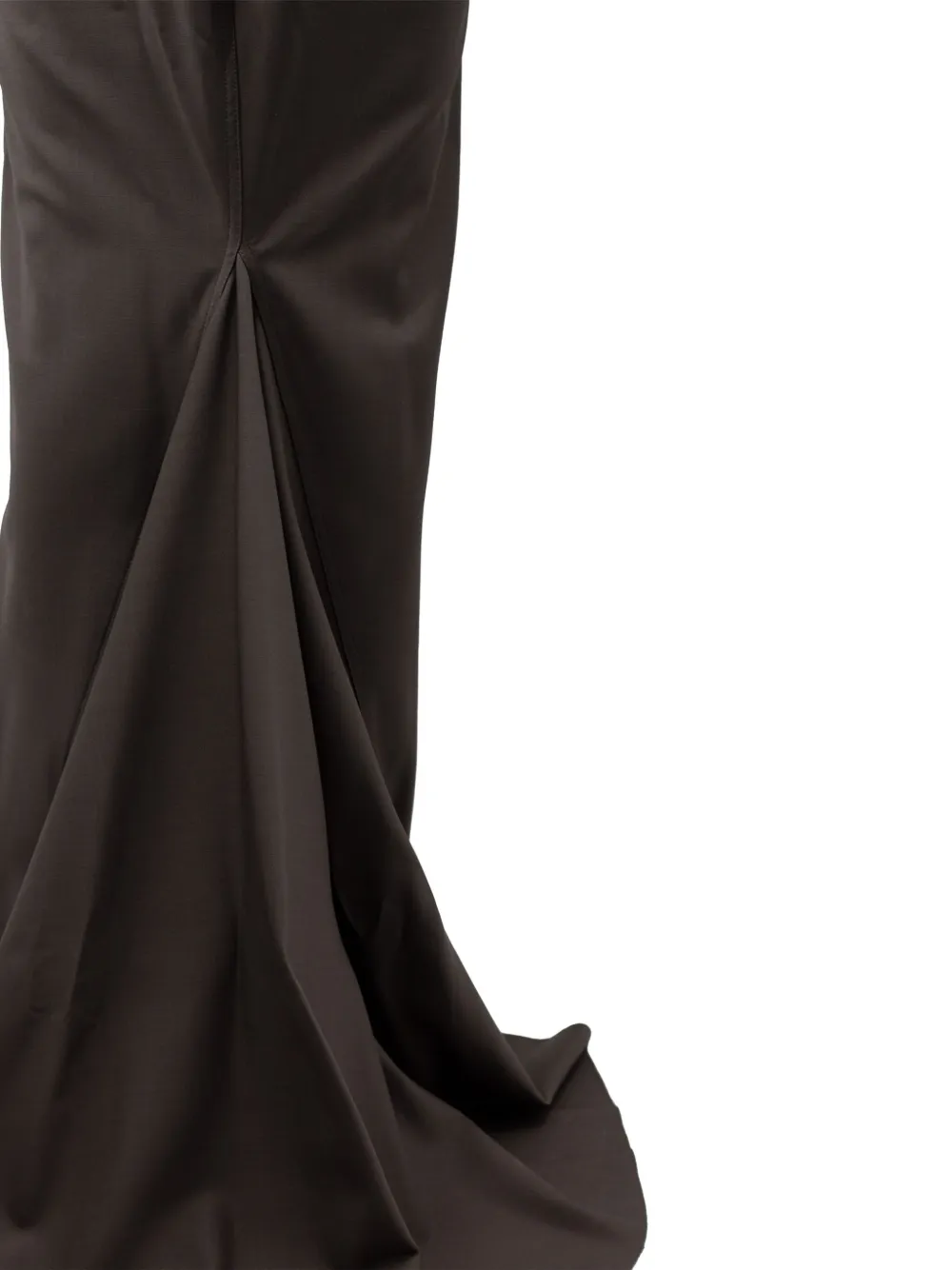 Rick Owens Long-sleeve Panelled Maxi Dress In Gray